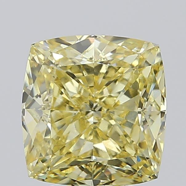 5.05 Ct. Fancy Intense Yellow Cushion Lab Grown Diamond