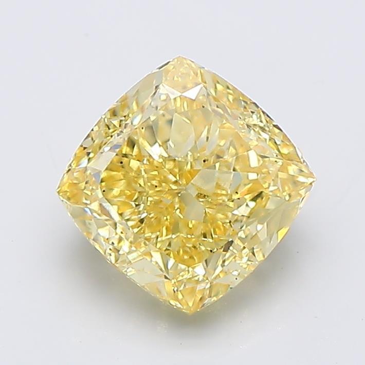 1.56 Ct. Fancy Intense  Yellow Cushion Lab Grown Diamond