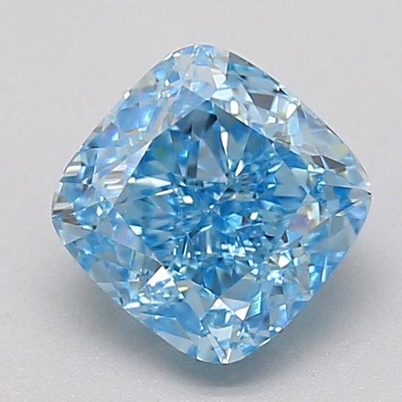 1.04 Ct. Fancy Vivid  Blue Cushion Lab Grown Diamond