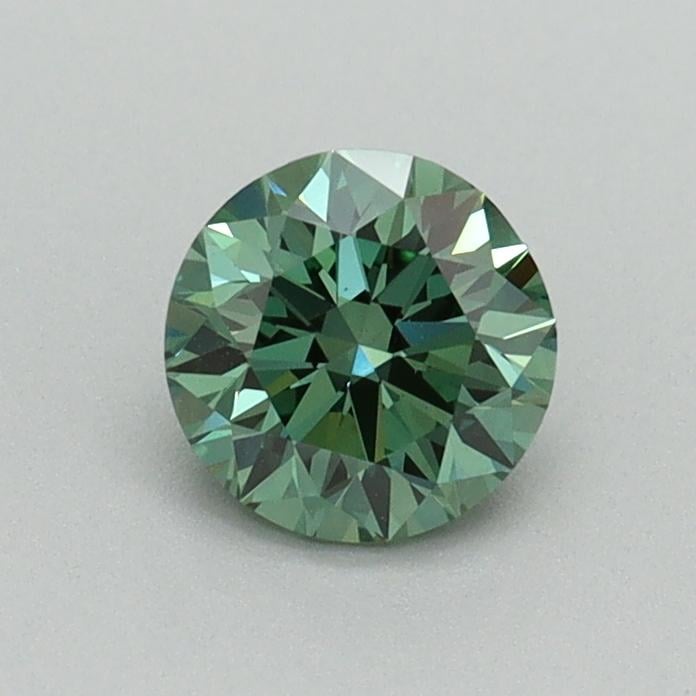 0.58 Ct. Fancy Vivid Pacific Green Round Lab Grown Diamond
