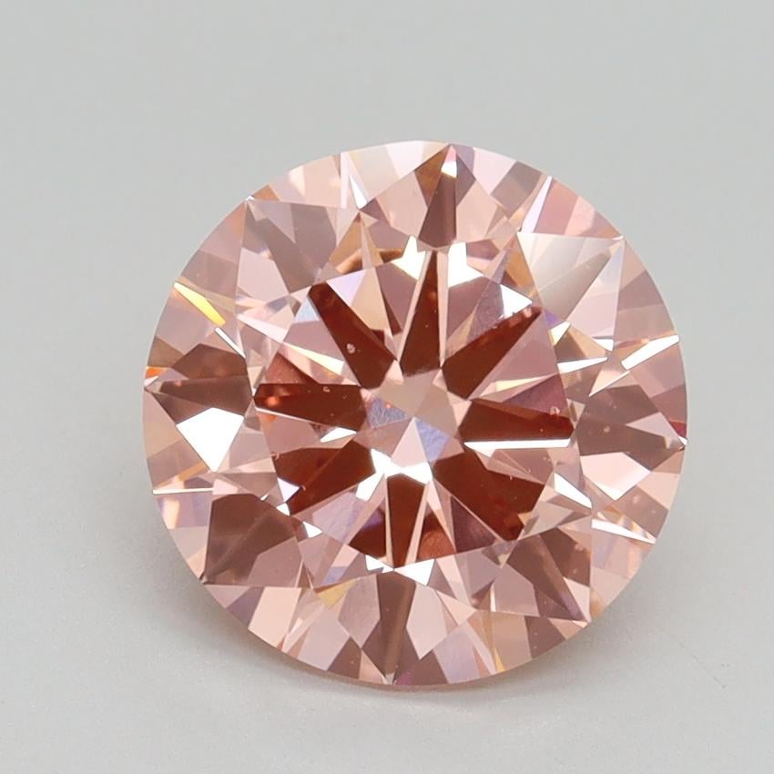2.60 Ct. Fancy Intense Pink Round Lab Grown Diamond