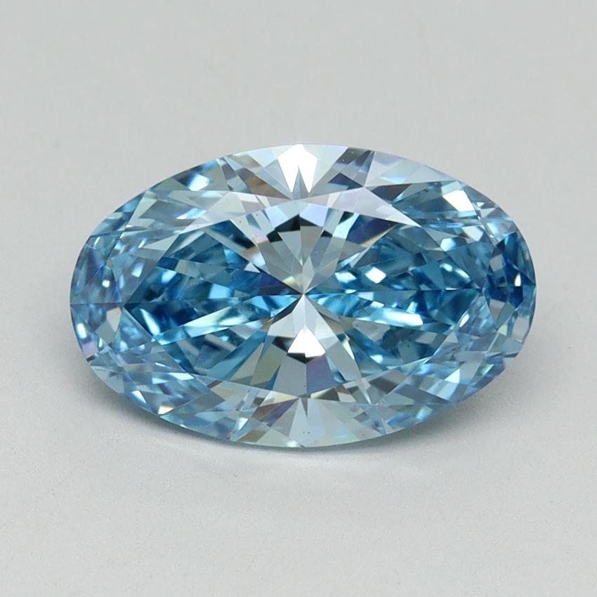 2.05 Ct. Fancy Vivid Blue Oval Lab Grown Diamond