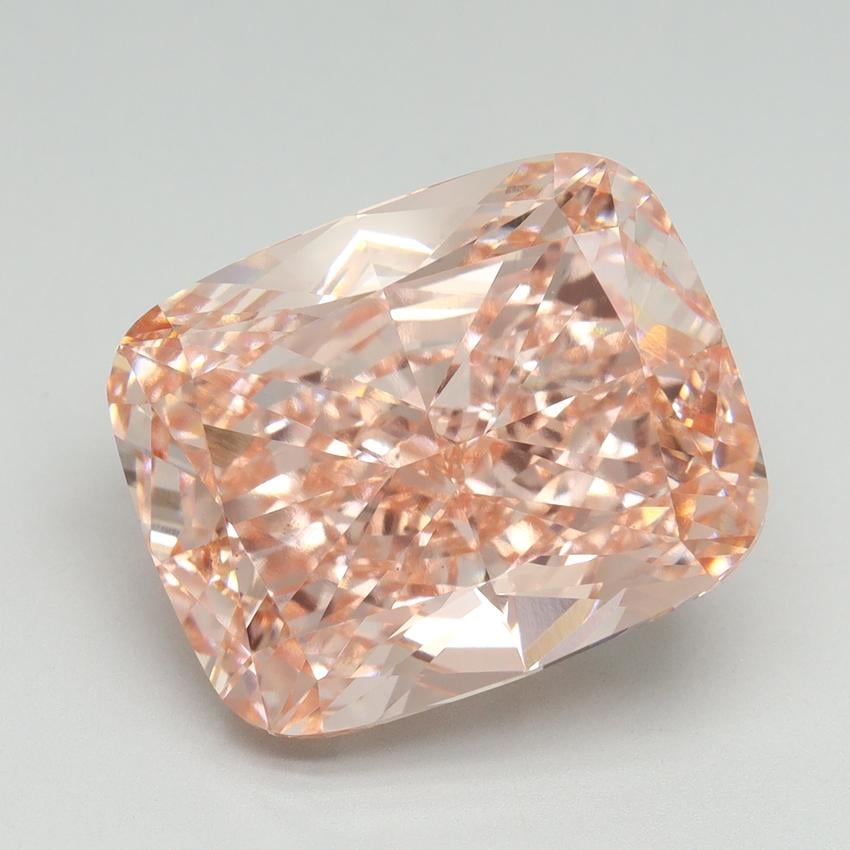 12.21 Ct. Fancy Vivid Pink Cushion Lab Grown Diamond