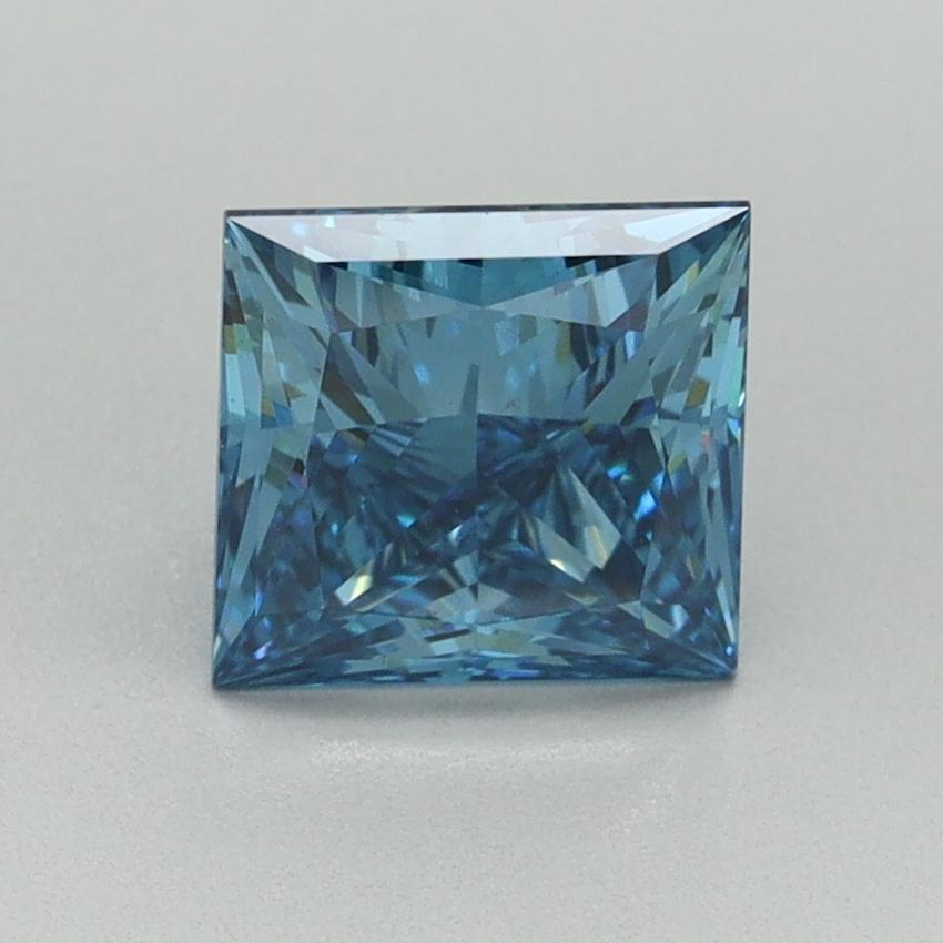 1.52 Ct. Fancy Vivid Blue Princess Lab Grown Diamond