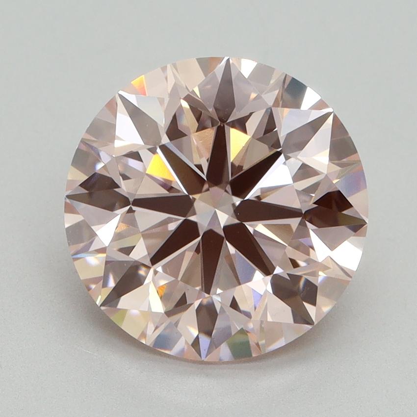 4.09 Ct. Fancy Intense Pink Round Lab Grown Diamond