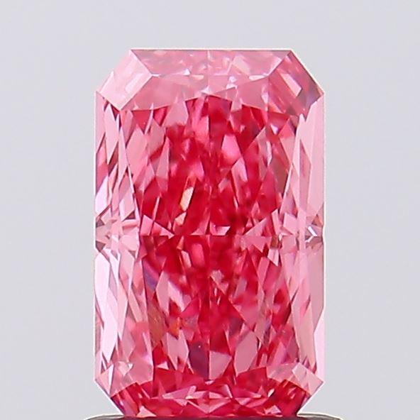 1.36 Ct. Fancy Vivid  Pink Radiant Lab Grown Diamond
