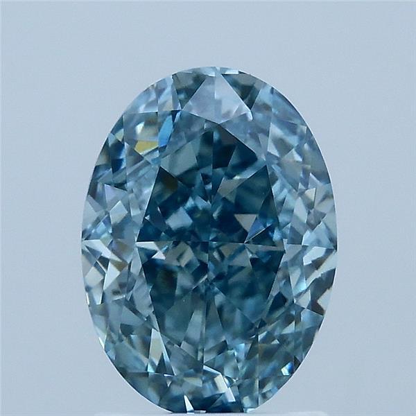 2.12 Ct. Fancy Vivid Blue Oval Lab Grown Diamond