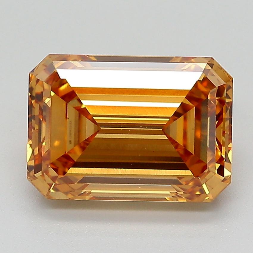 3.08 Ct. Fancy Light  Brown Emerald Lab Grown Diamond