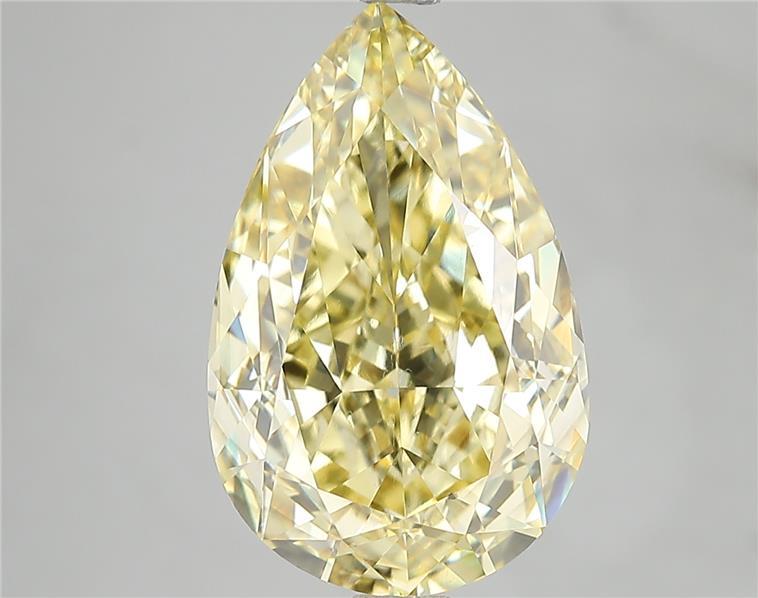 7.02 Ct. Fancy Vivid Yellow Pear Lab Grown Diamond