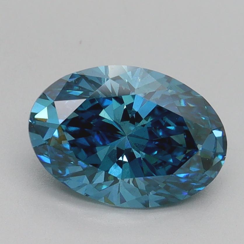 1.55 Ct. Fancy Vivid Blue Oval Lab Grown Diamond