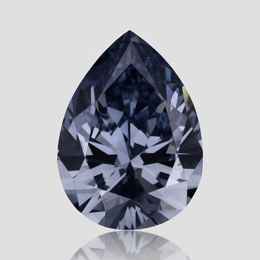 0.78 ct. Lab Grown Fancy Intense Blue Pear Diamond