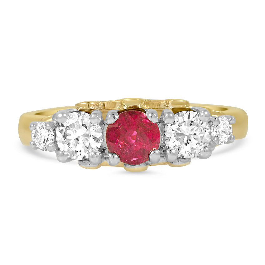 Modern Ruby Vintage Ring