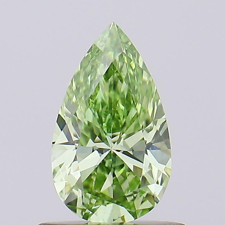 0.62 Ct. Fancy Vivid Green Pear Lab Grown Diamond