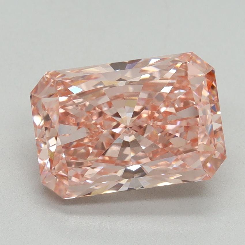 3.07 Ct. Fancy Intense Pink Radiant Lab Grown Diamond