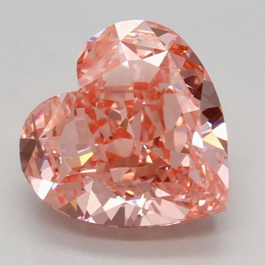 2.88 Ct. Fancy Vivid Pink Heart Lab Grown Diamond