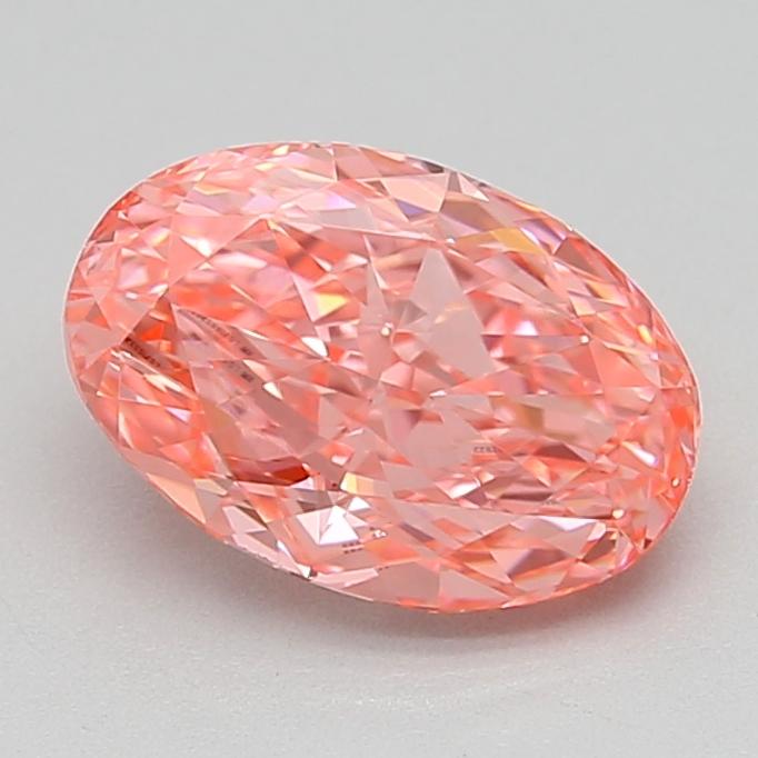1.53 Ct. Fancy Vivid  Pink Oval Lab Grown Diamond