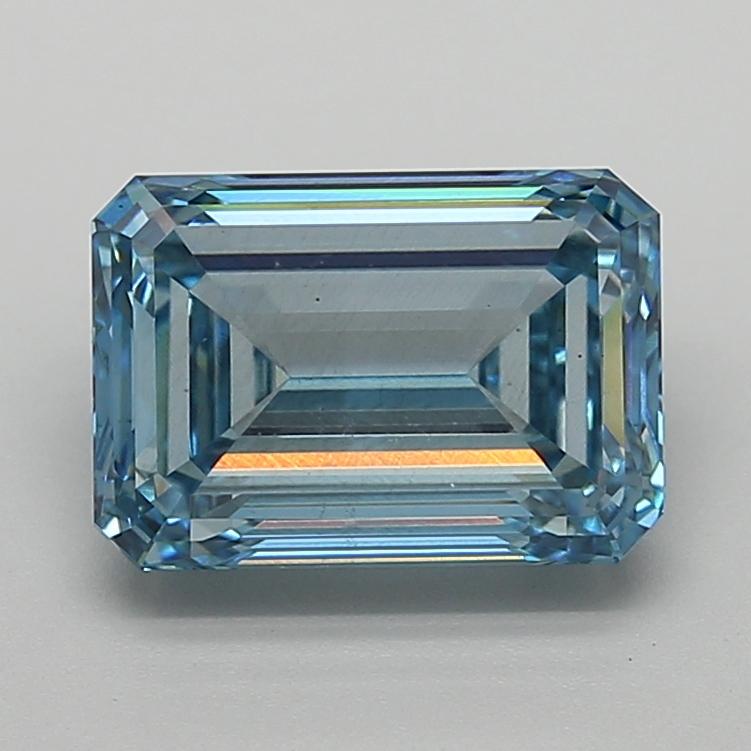 4.00 Ct. Fancy Intense  Blue Emerald Lab Grown Diamond