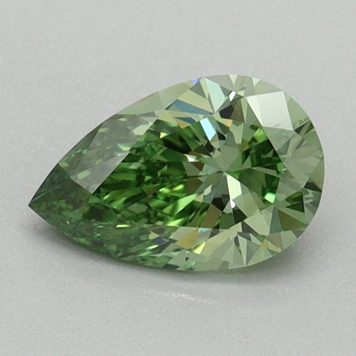 0.74 Ct. Fancy Vivid Green Pear Lab Grown Diamond