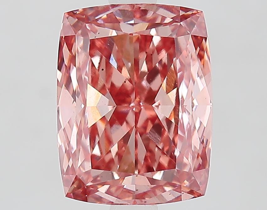 3.10 Ct. Fancy Vivid Pink Cushion Lab Grown Diamond