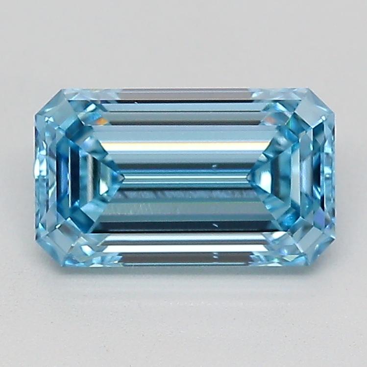 1.09 Ct. Fancy Intense  Blue Emerald Lab Grown Diamond