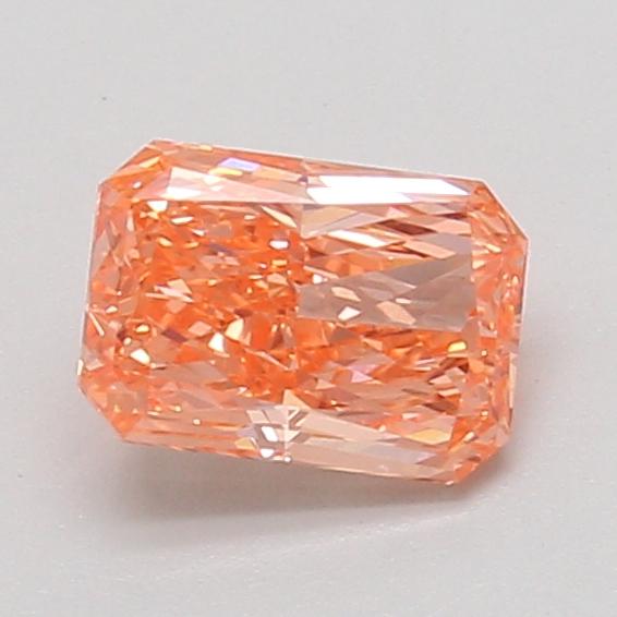 1.01 Ct. Fancy Vivid Orangy Pink Radiant Lab Grown Diamond