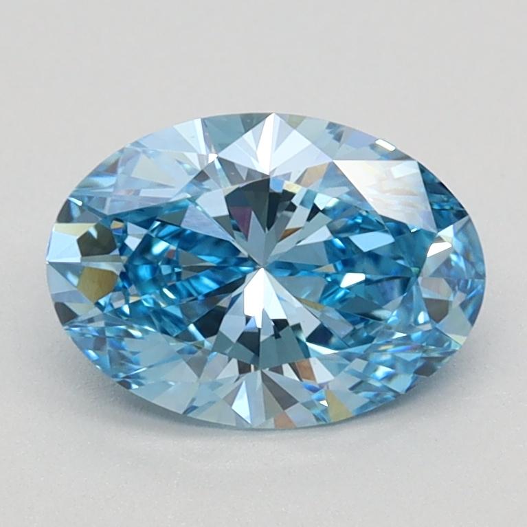1.05 Ct. Fancy Vivid Blue Oval Lab Grown Diamond