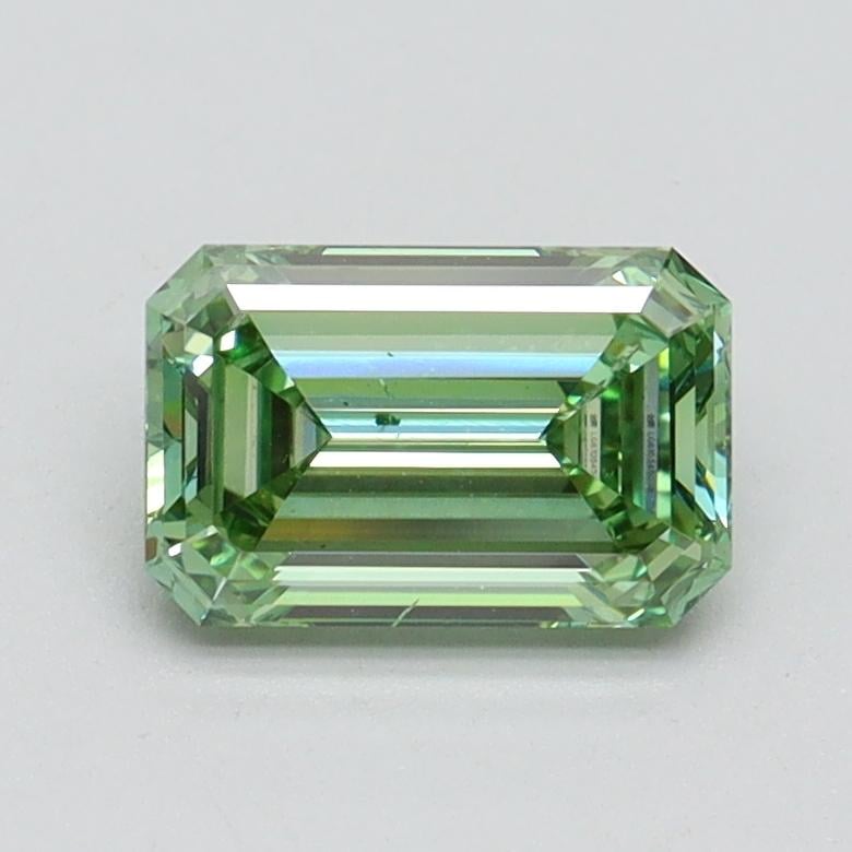 1.01 Ct. Fancy Vivid Pacific Green Emerald Lab Grown Diamond