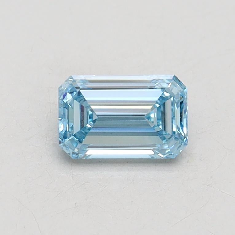 0.51 Ct. Fancy Intense Blue Emerald Lab Grown Diamond