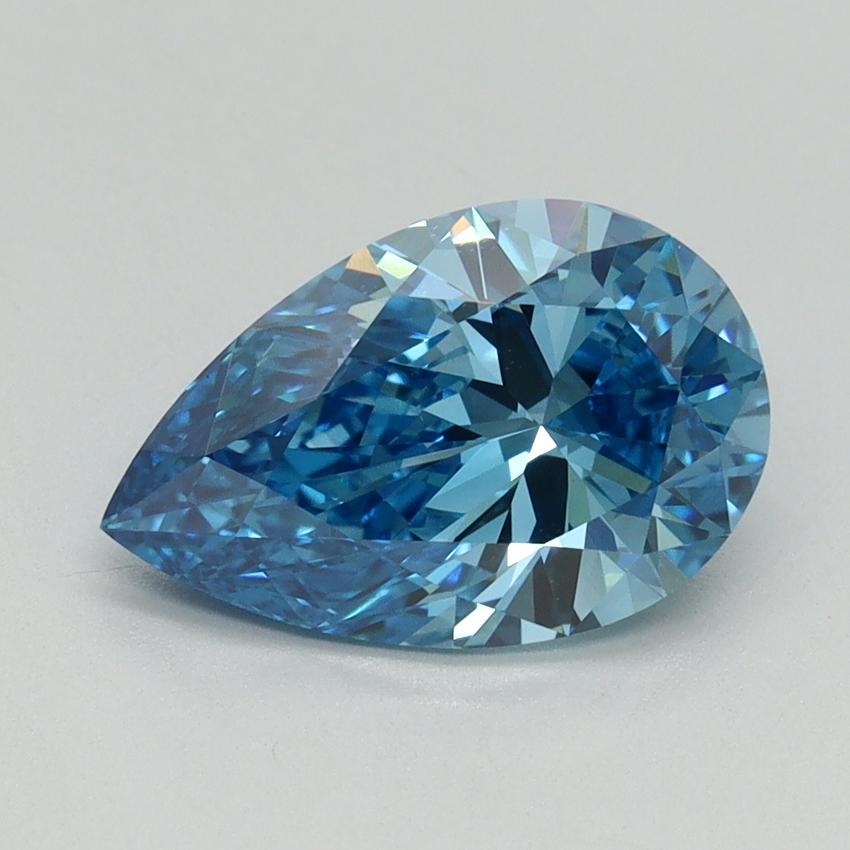 2.01 Ct. Fancy Vivid Blue Pear Lab Grown Diamond