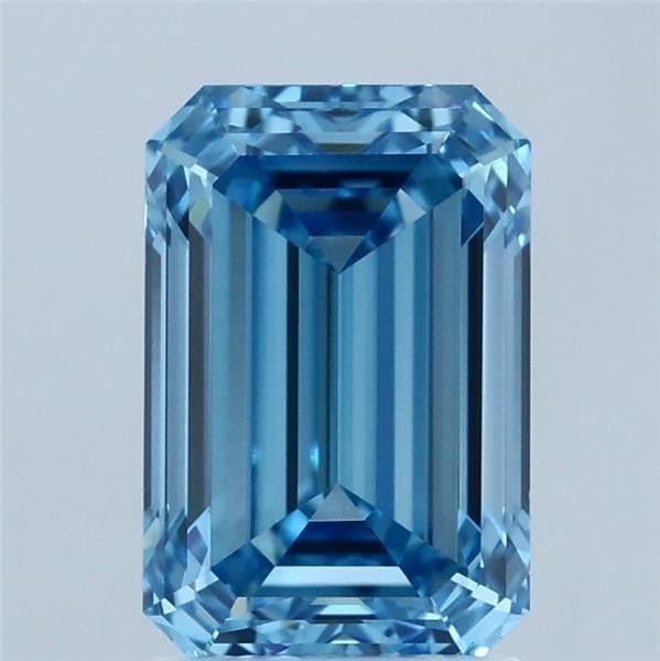 2.14 Ct. Fancy Vivid  Blue Emerald Lab Grown Diamond