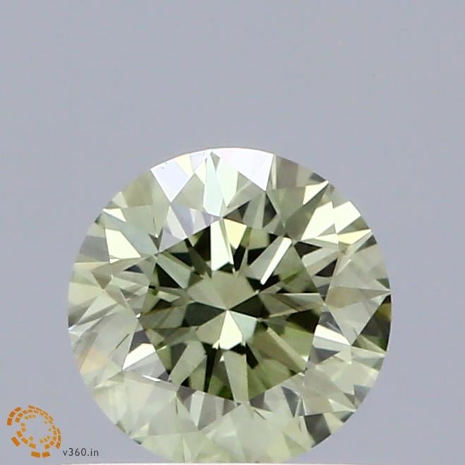0.62 Ct. Fancy Intense  Green Round Lab Grown Diamond