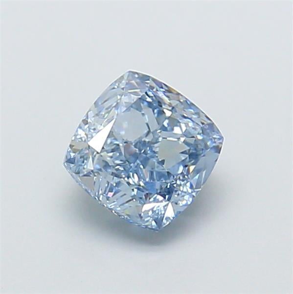 1.00 Ct. Fancy Vivid  Blue Cushion Lab Grown Diamond