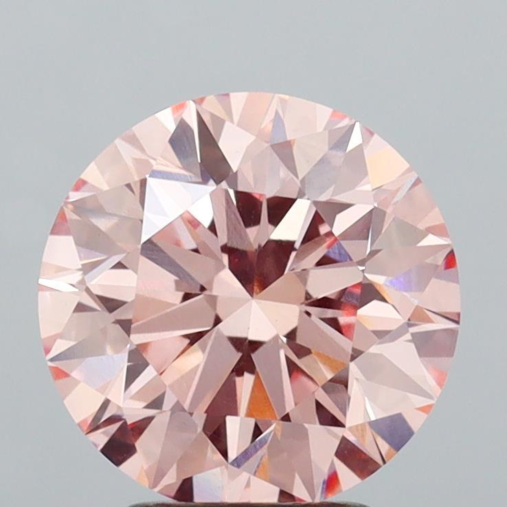 3.19 Ct. Fancy Intense  Pink Round Lab Grown Diamond