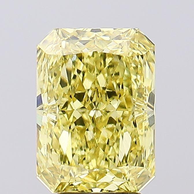 4.44 Ct. Fancy Intense  Yellow Radiant Lab Grown Diamond