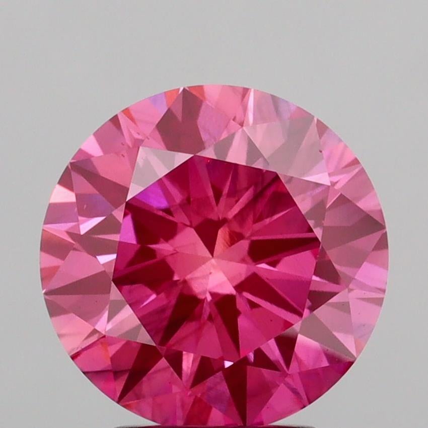 3.00 Ct. Fancy Vivid  Pink Round Lab Grown Diamond