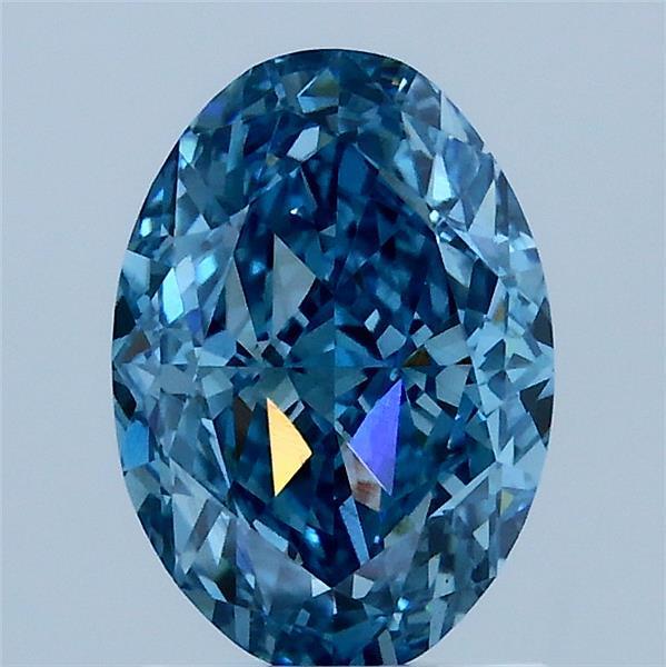 2.00 Ct. Fancy Vivid Blue Oval Lab Grown Diamond