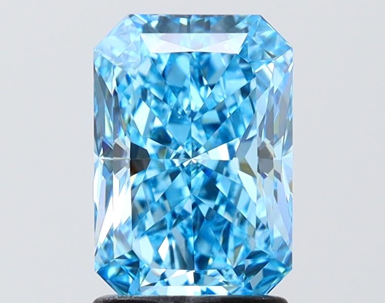 2.03 Ct. Fancy Vivid Blue Blue Radiant Lab Grown Diamond