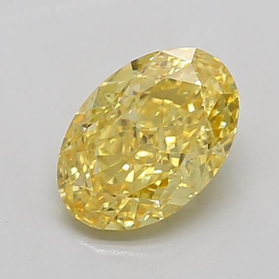 1.08 Ct. Fancy Vivid Yellow Oval Lab Grown Diamond
