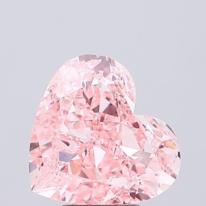 5.60 Ct. Fancy Vivid Pink Heart Lab Grown Diamond
