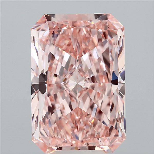 9.01 Ct. Fancy Intense Pink Radiant Lab Grown Diamond