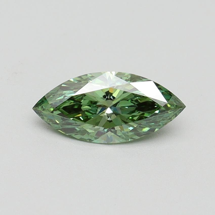 0.52 Ct. Fancy Vivid Green Marquise Lab Grown Diamond