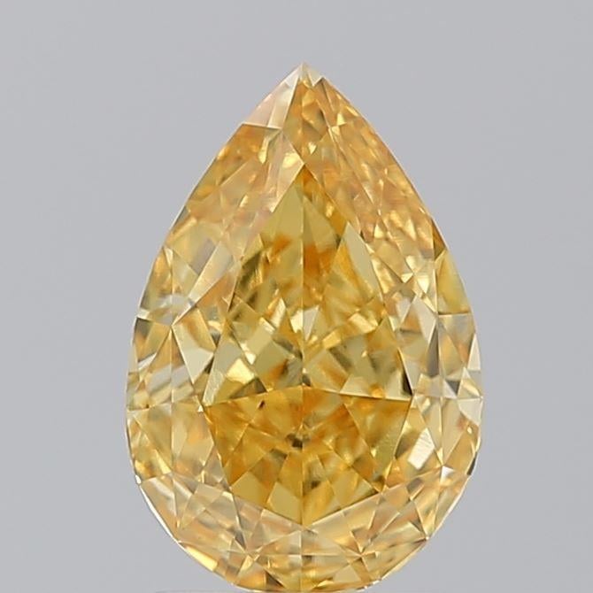 1.54 Ct. Fancy Vivid Yellow Pear Lab Grown Diamond
