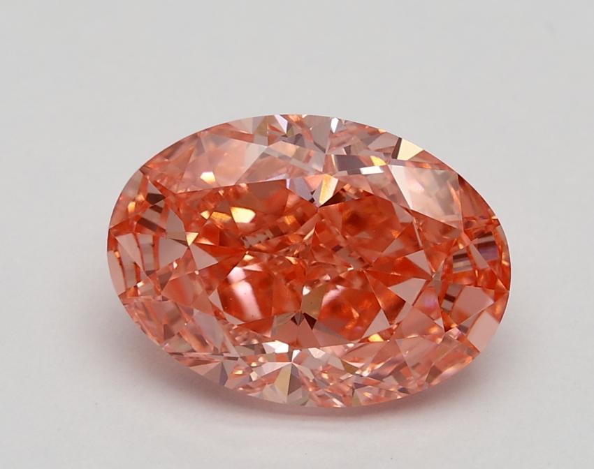 2.09 Ct. Fancy Vivid Pink Oval Lab Grown Diamond
