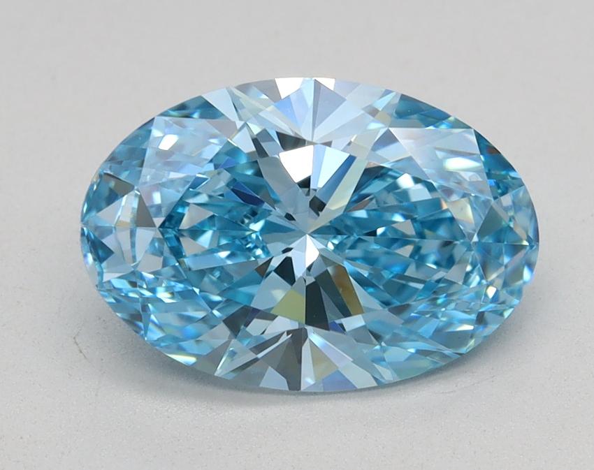 2.04 Ct. Fancy Vivid Blue Oval Lab Grown Diamond