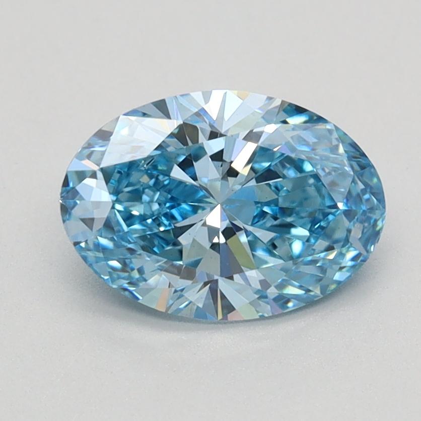1.07 Ct. Fancy Vivid Blue Oval Lab Grown Diamond