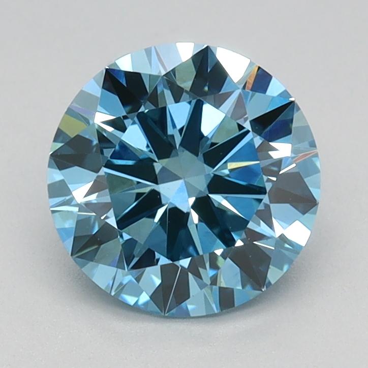 1.17 Ct. Fancy Vivid Blue Round Lab Grown Diamond