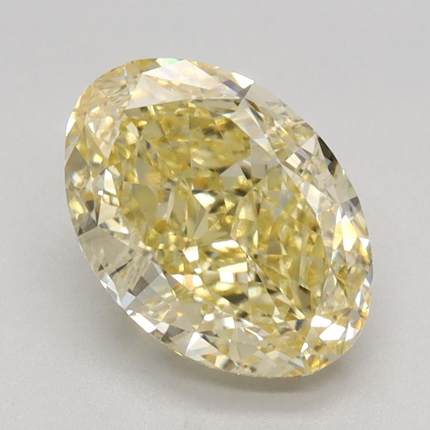 2.22 Ct. Fancy Intense Yellow Oval Lab Grown Diamond