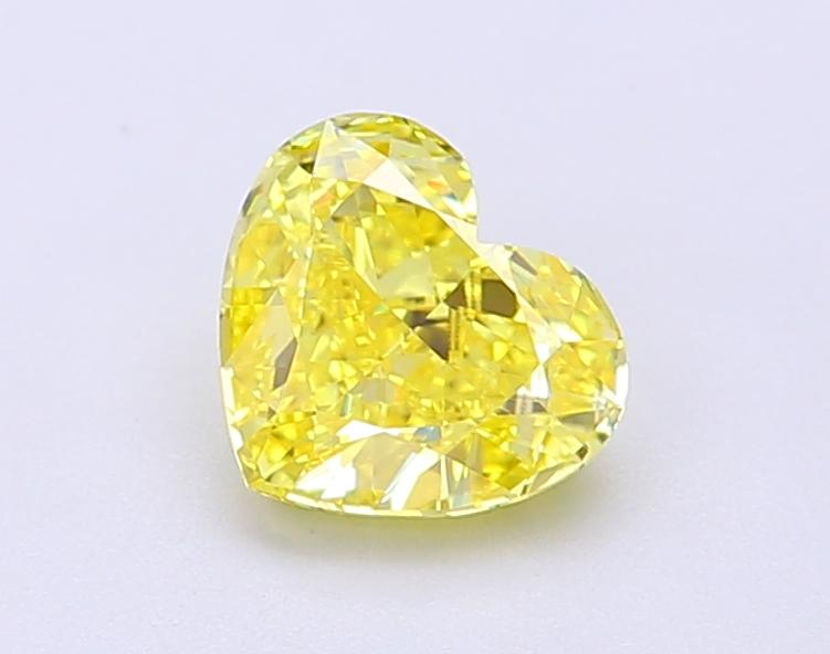 1.00 Ct. Fancy Vivid Yellow Heart Lab Grown Diamond
