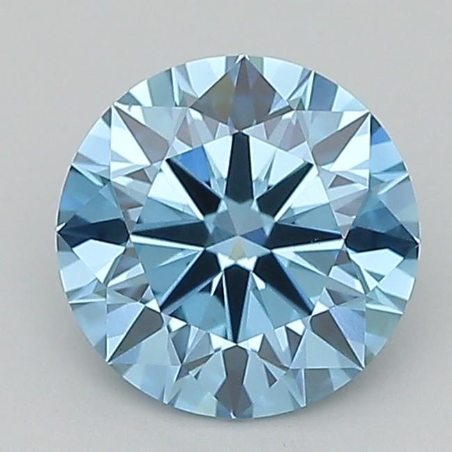 1.55 Ct. Fancy Vivid  Blue Round Lab Grown Diamond