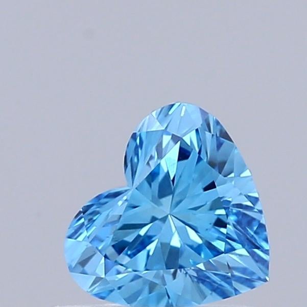 0.44 Ct. Fancy Vivid Blue Heart Lab Grown Diamond